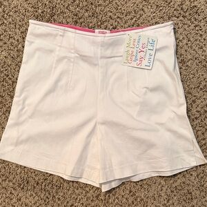 Gretchen Scott white stretch hot pants